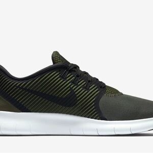 Nike Black and Green Sneakers with Sleek Design size 11